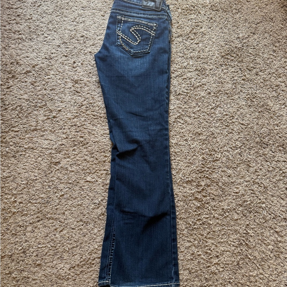Silver Aiko Dark Blue Boot Cut Jeans